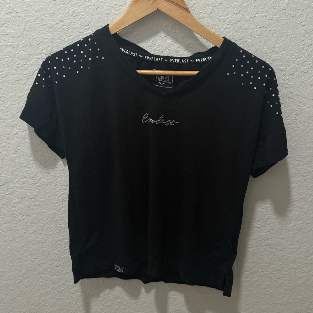 Everlast Black Short Sleeve Studded Tee